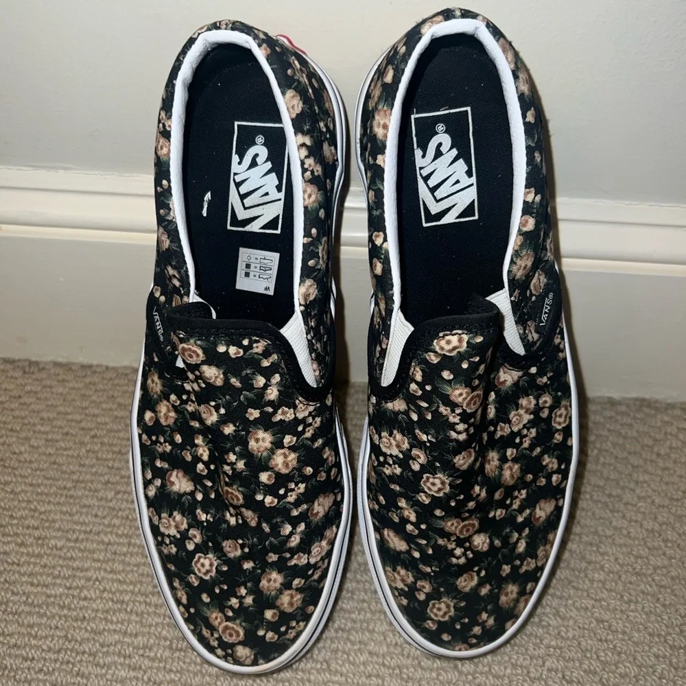 Floral Vans Slide On Sneakers - Picture 5 of 5